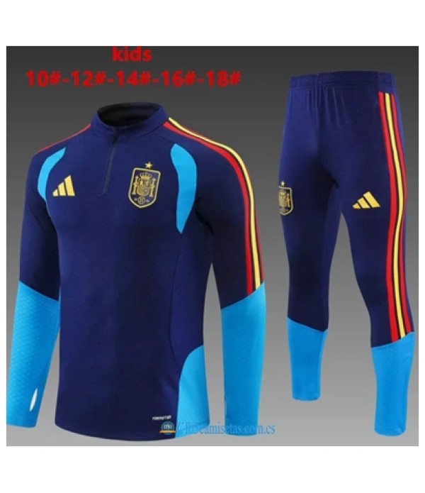CFB3-Camisetas Chándal españa 2026 dark bule - niÑos