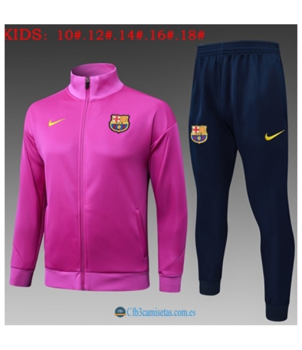 CFB3-Camisetas Chándal fc barcelona 2025/26 purple long zipper - niÑos