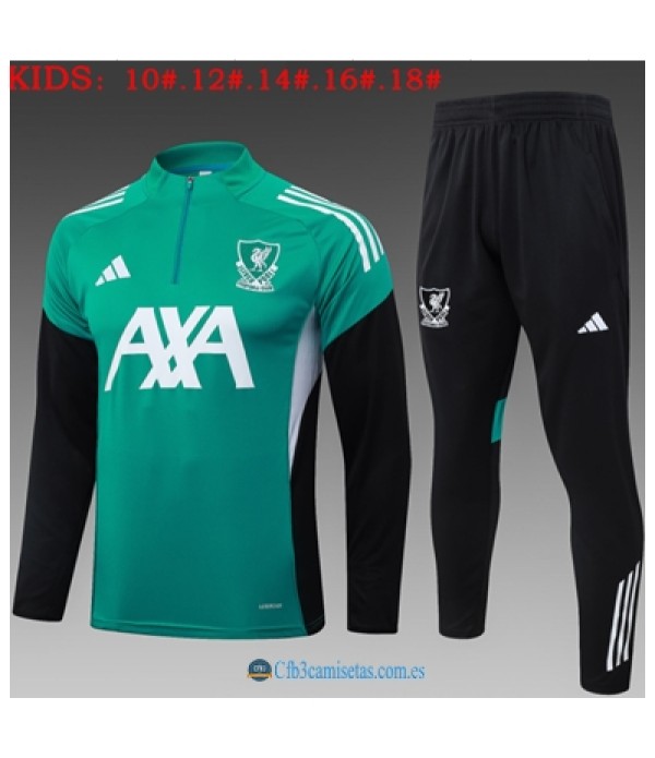 CFB3-Camisetas Chándal liverpool 2025/26 green with black - niÑos