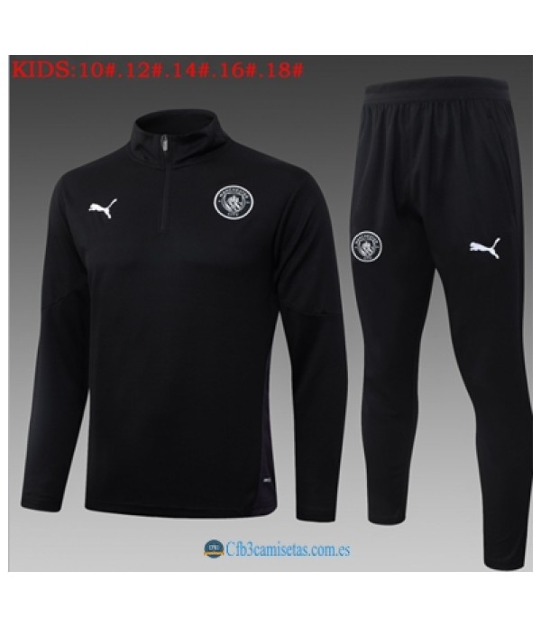 CFB3-Camisetas Chándal manchester city 2025/26 black ii - niÑos