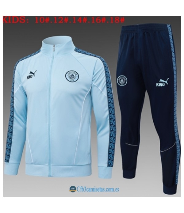 CFB3-Camisetas Chándal manchester city 2025/26 light bule - niÑos