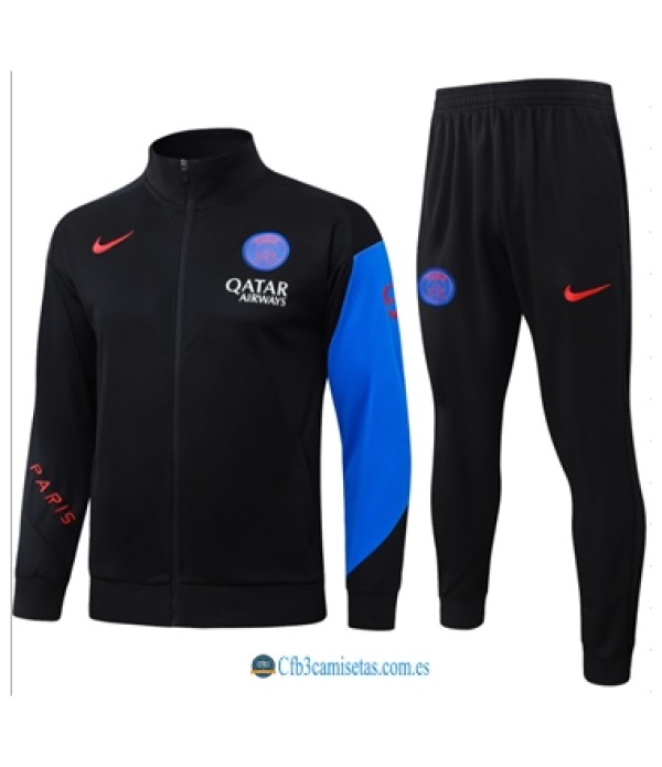 CFB3-Camisetas Chándal psg 2025/26 black long zipper