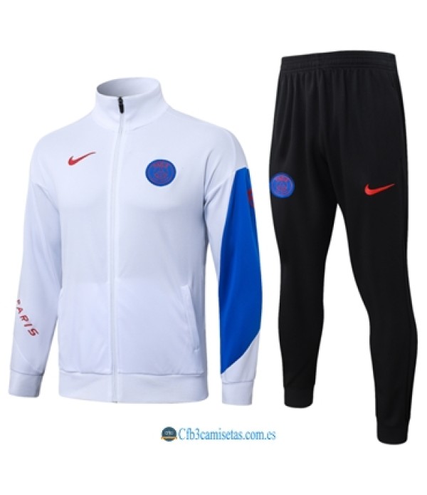 CFB3-Camisetas Chándal psg 2025/26 white long zipper