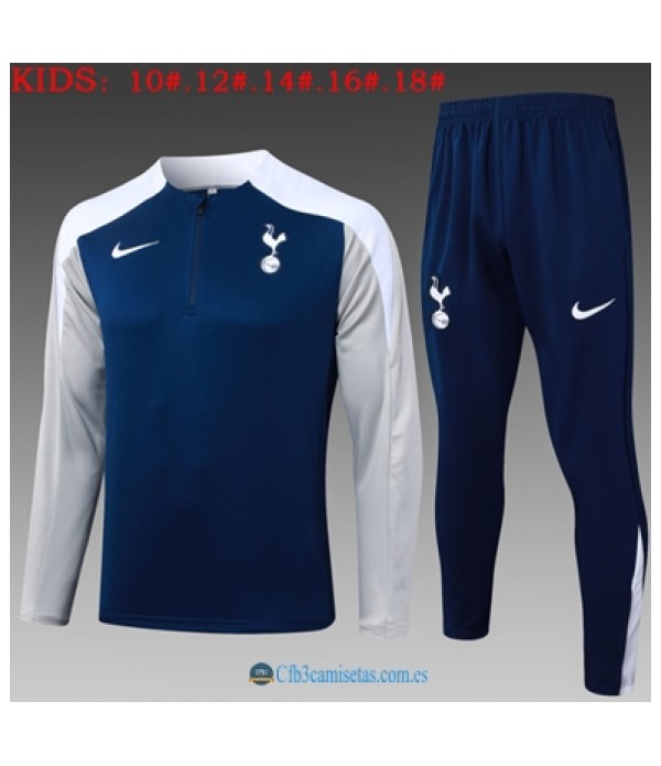 CFB3-Camisetas Chándal tottenham hotspur 2025/26 bule - niÑos