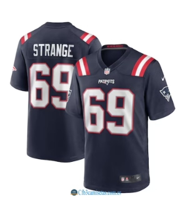 CFB3-Camisetas Cole strange new england patriots nike jersey - navy
