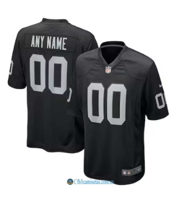CFB3-Camisetas Customlas vegas raiders nike game jersey - black