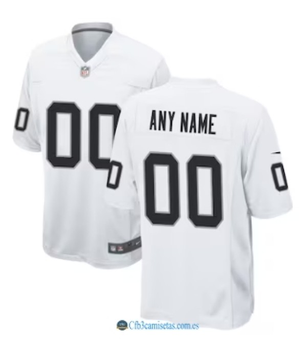 CFB3-Camisetas Customlas vegas raiders nike game jersey - white