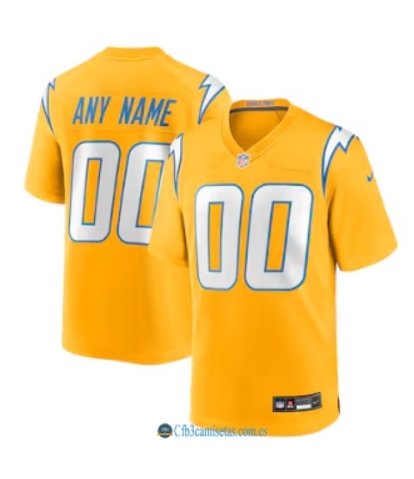 CFB3-Camisetas Customlos angeles chargers nike game jersey - gold