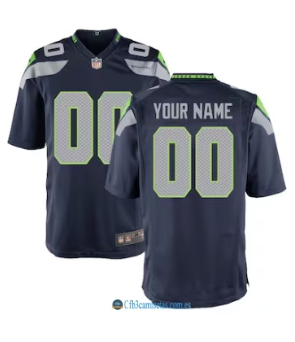 CFB3-Camisetas Customseattle seahawks nike game jersey - college navy