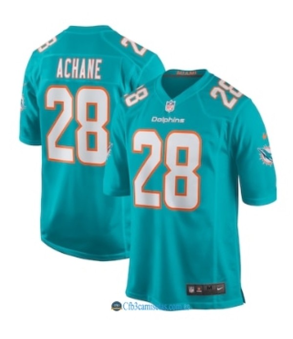 CFB3-Camisetas Devon achane miami dolphins - aqua