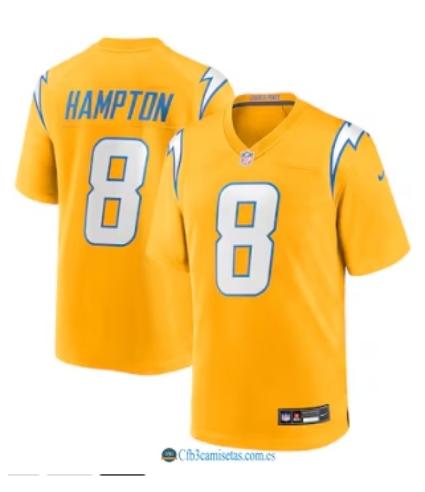CFB3-Camisetas Omarion hampton los angeles chargers nike jersey - gold