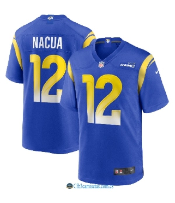 CFB3-Camisetas Puka nacua los angeles rams - royal