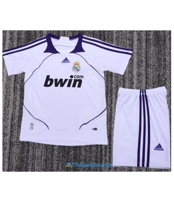 CFB3-Camisetas Real madrid 1a equipación 07/08 - niÑos