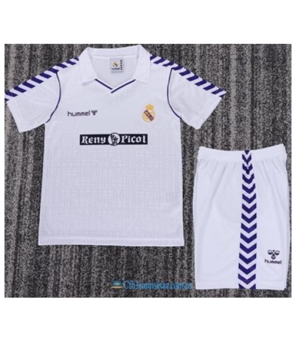 CFB3-Camisetas Real madrid 1a equipación 88/90 - niÑos