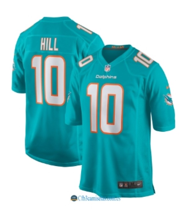CFB3-Camisetas Tyreek hill miami dolphins - aqua