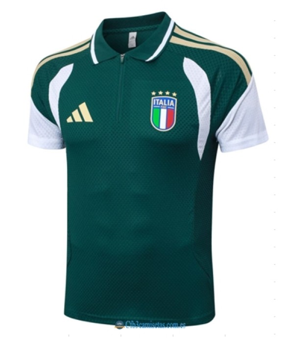 CFB3-Camisetas Polo camisetas italia 2026- - authentic green）