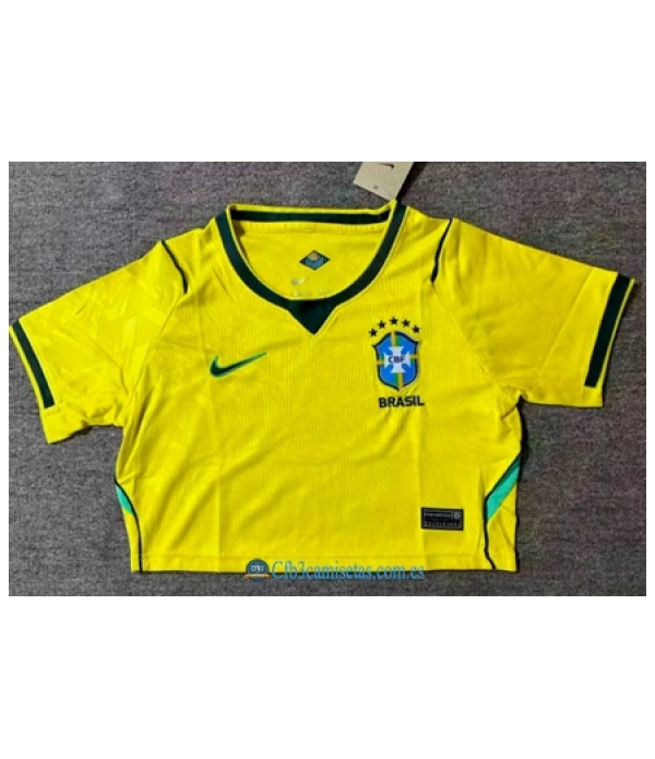 CFB3-Camisetas Brasil 1a equipación 2026 - cropped mujer