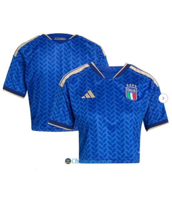 CFB3-Camisetas Italia 1a equipación 2026 - cropped mujer