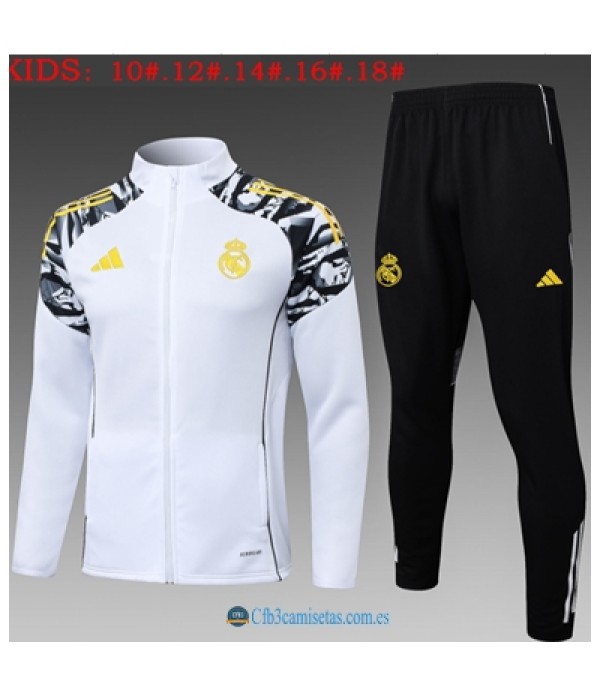 CFB3-Camisetas Chándal real madrid 2025/26 white ii - niÑos