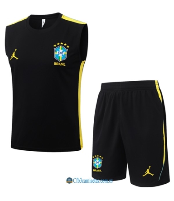 CFB3-Camisetas Conjunto de camiseta del brasil 2026 -negro