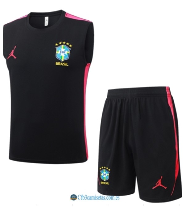 CFB3-Camisetas Conjunto de camiseta del brasil 2026 -negro i