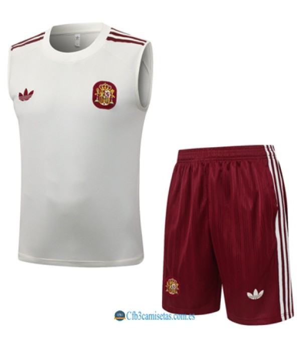 CFB3-Camisetas Conjunto de camiseta del españa 2026 -beige amarillo