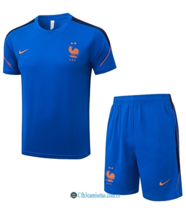CFB3-Camisetas Kit entrenamiento francia 2026- azul